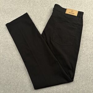 Bluffworks Ascender Slim Fit Pants Men 33x30 Black Golf Travel Performance Chino